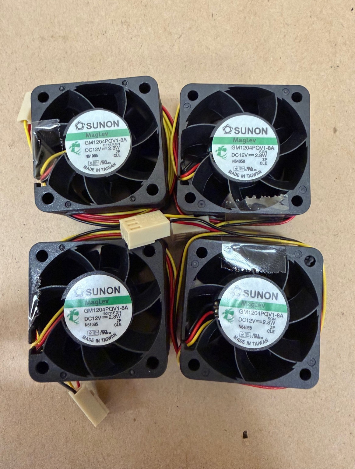 SUNON GM1204PQV1-8A MagLev Axial Fan - Lot of 4