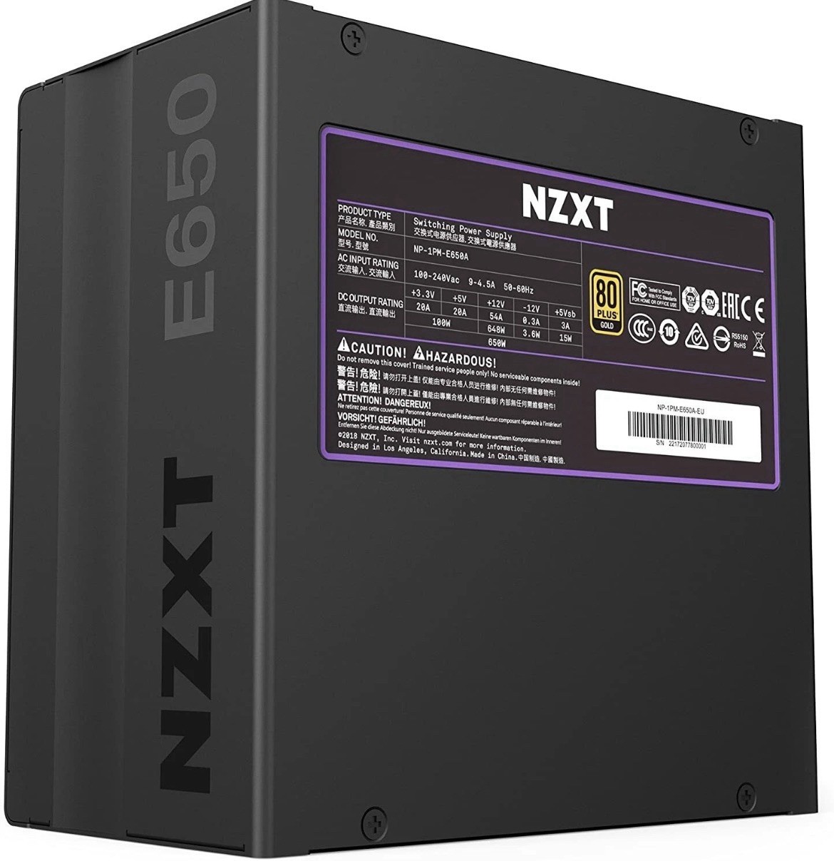 NZXT E650 650-Watt ATX Power Supply PSU Fully Modular 80 Plus Gold READ
