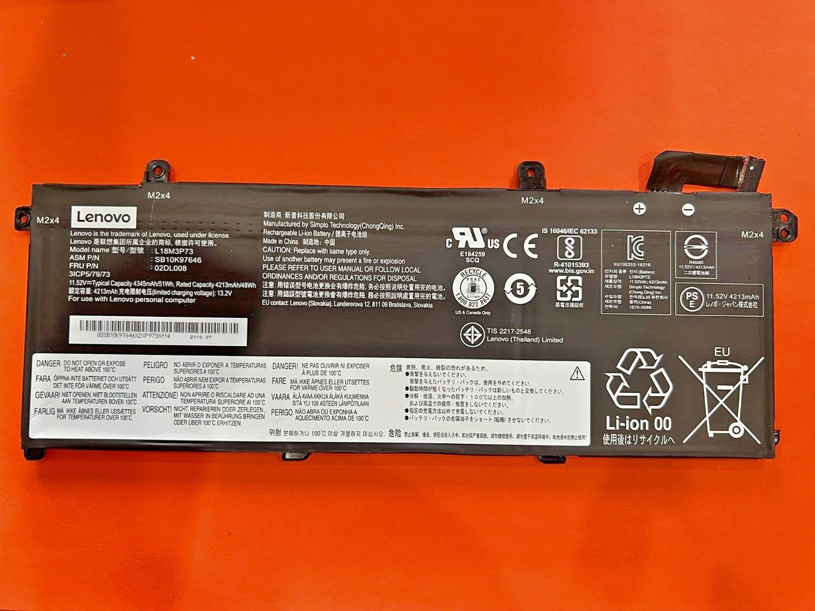 L18M3P73 For Lenovo Battery T490 T495 P14S Gen 1 L18C3P72 L18L3P73