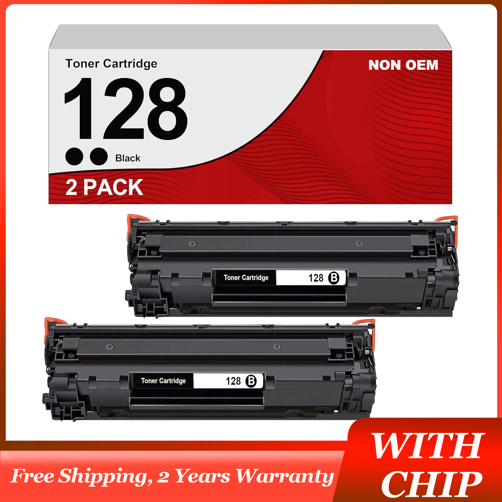 2PK 128 Toner for Canon Black Toner MF4770n MF4880dw MF4570DW MF4890dw