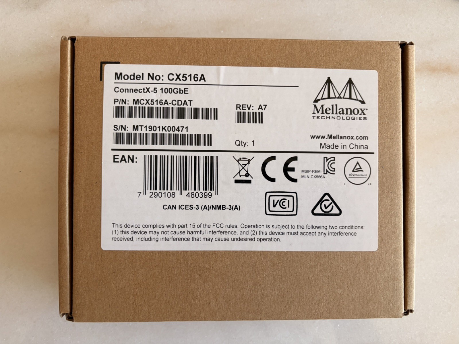 Mellanox CX516A Connectx-5 EX 100GbE - MCX516A-CDAT Dual Port Network Card