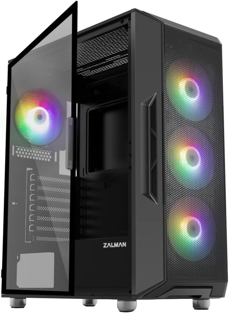 I3 Neo ATX Mid-Tower RGB Gaming PC Desktop Computer Case, Black