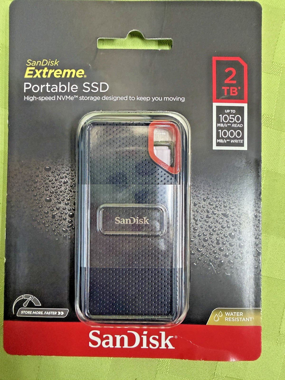 New SanDisk Portable Extreme 2TB USB-C to USB-C SSD SDSSDE61-2T00-AT SEALED
