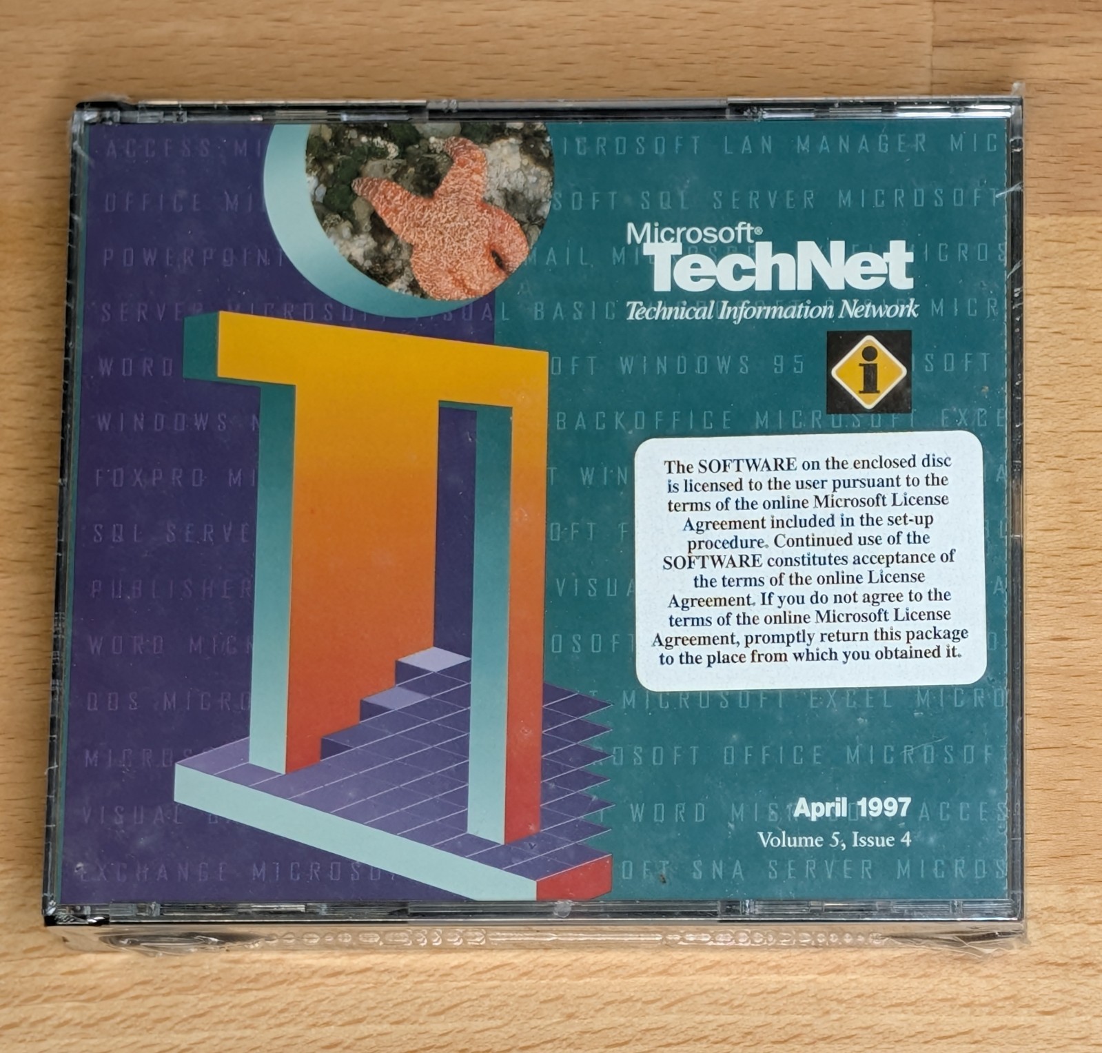 Vintage Microsoft TechNet CD Software Sealed New Old Stock NOS Collector PC