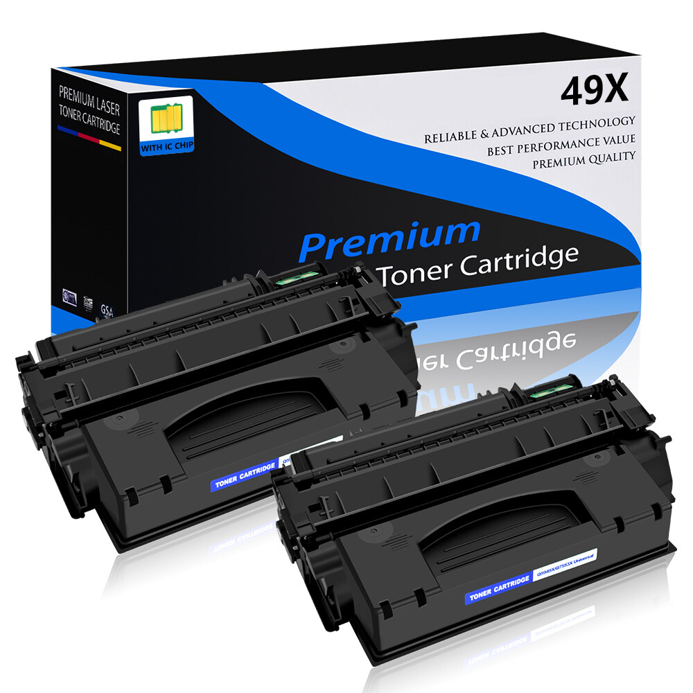 2PK Q5949X 49X High Yield Toner Cartridge Compatible for HP LaserJet 3390 3392
