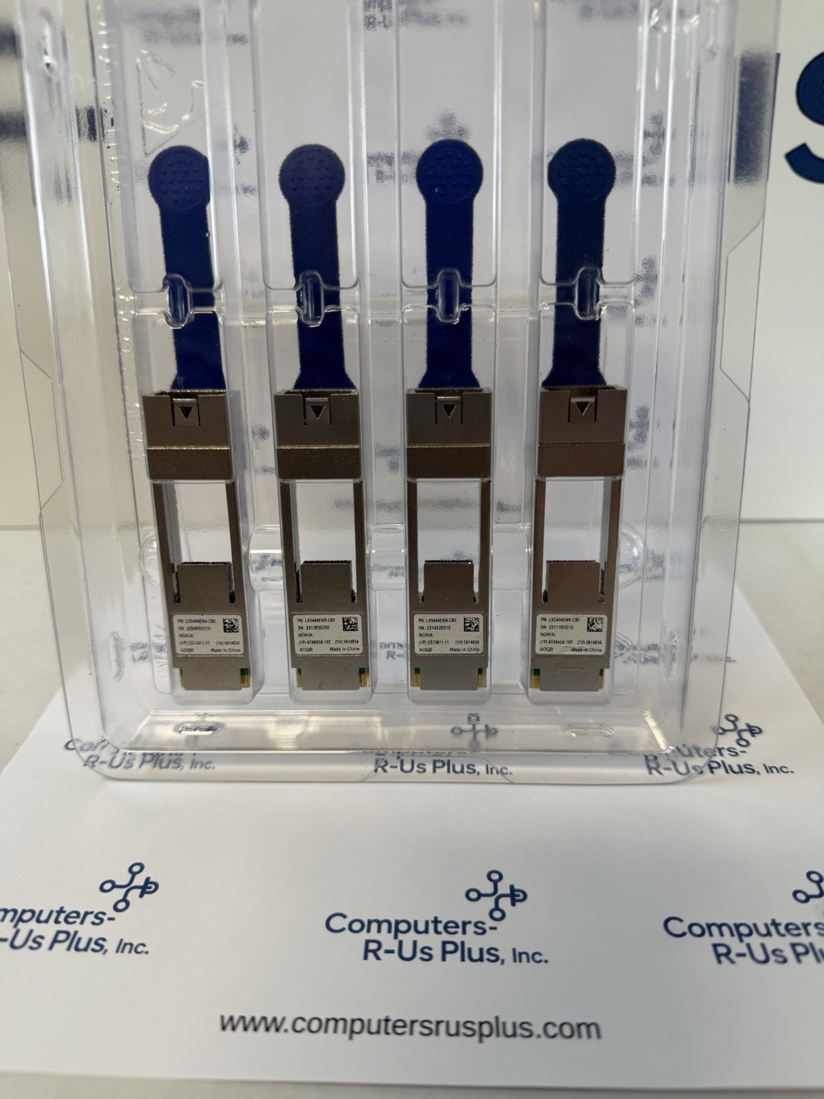 4 X Nokia QSFP to SFP Adapter AOQB PN:LX5404ENR-C85 SKU 23765 Qty 4