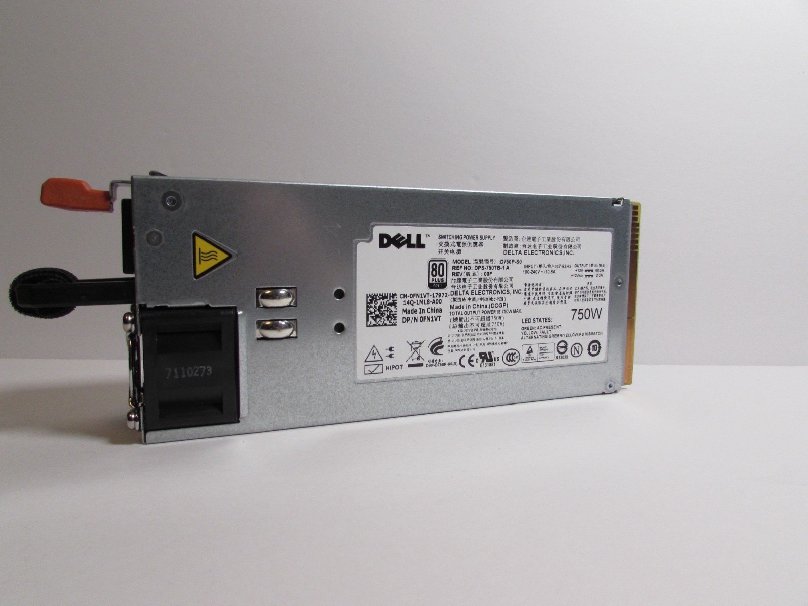 OEM Dell D750P-S0 Switching Power Supply DPS-750TB-1 A 0FN1VT Tested Working