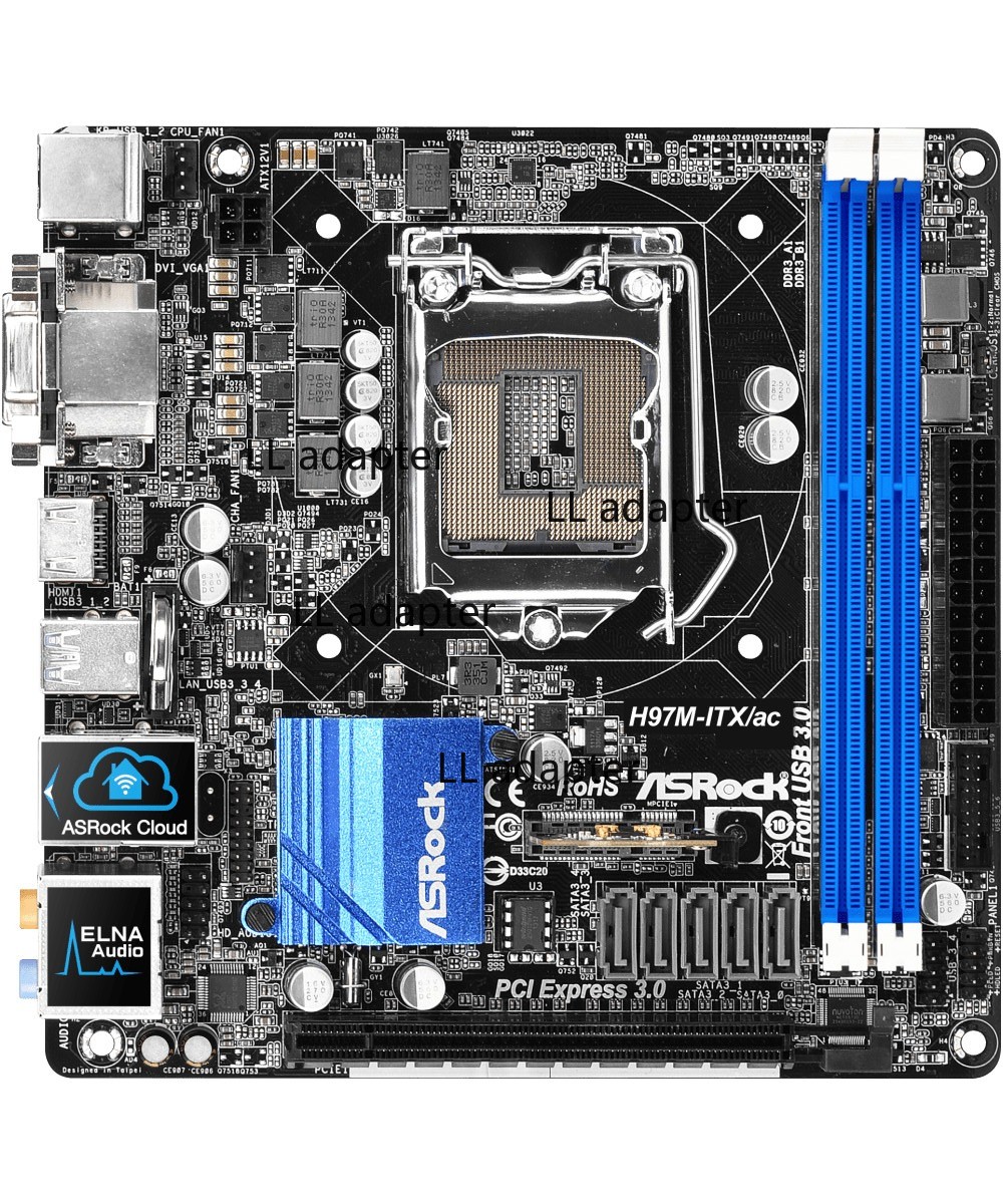FOR ASRock H97M-ITX/ac H97 16G E3 1230 V3 4th Generation 1150PIN Motherboard