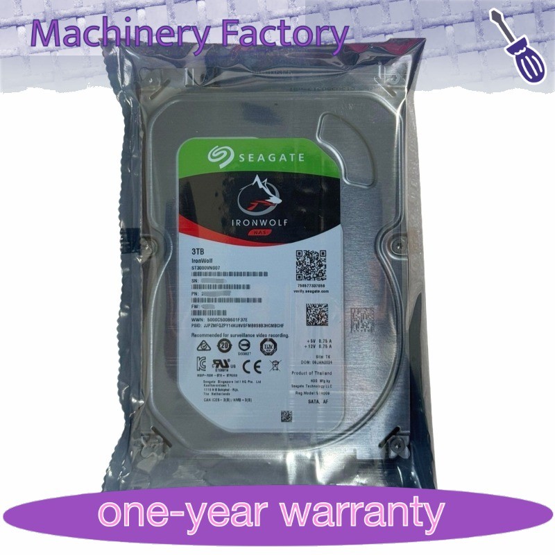 1PCS FIT FOR Seagate IronWolf ST3000VN007 3TB 3.5"SATA 6Gb/s 5900RPM NAS Intern