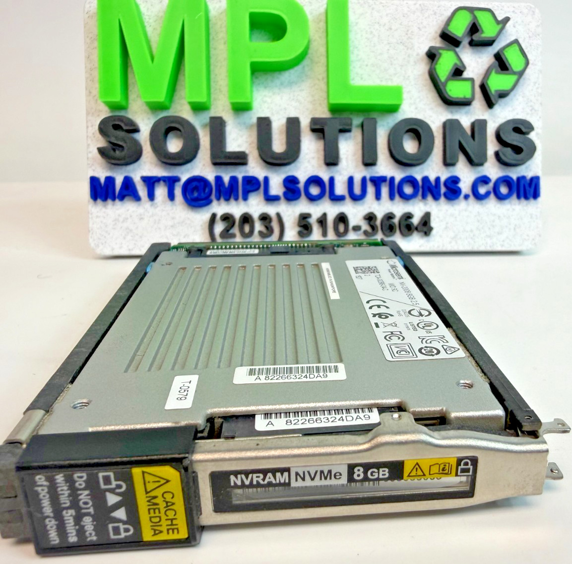 DELL EMC T9000 Microsemi NV-RAM NVMe 8GB 2.5 Enterprise SSD 105-564-002-00 MINT