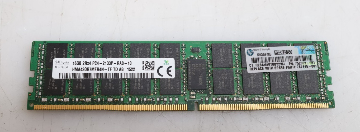 16GB SK Hynix HMA42GR7MFR4N-TF DDR4 PC4-2133P RDIMM Server Memory