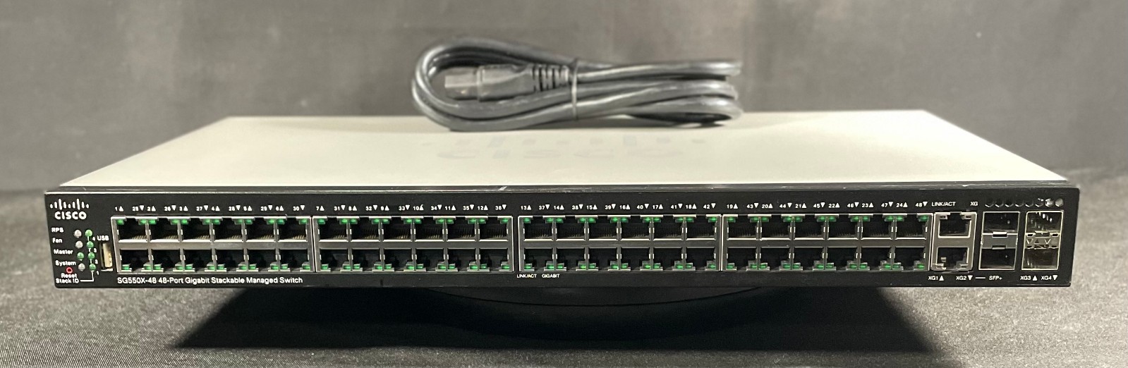 Cisco SG550X-48-K9 48 Port Gigabit Ethernet 4x10GE SFP+ Switch-Same Day Shipping