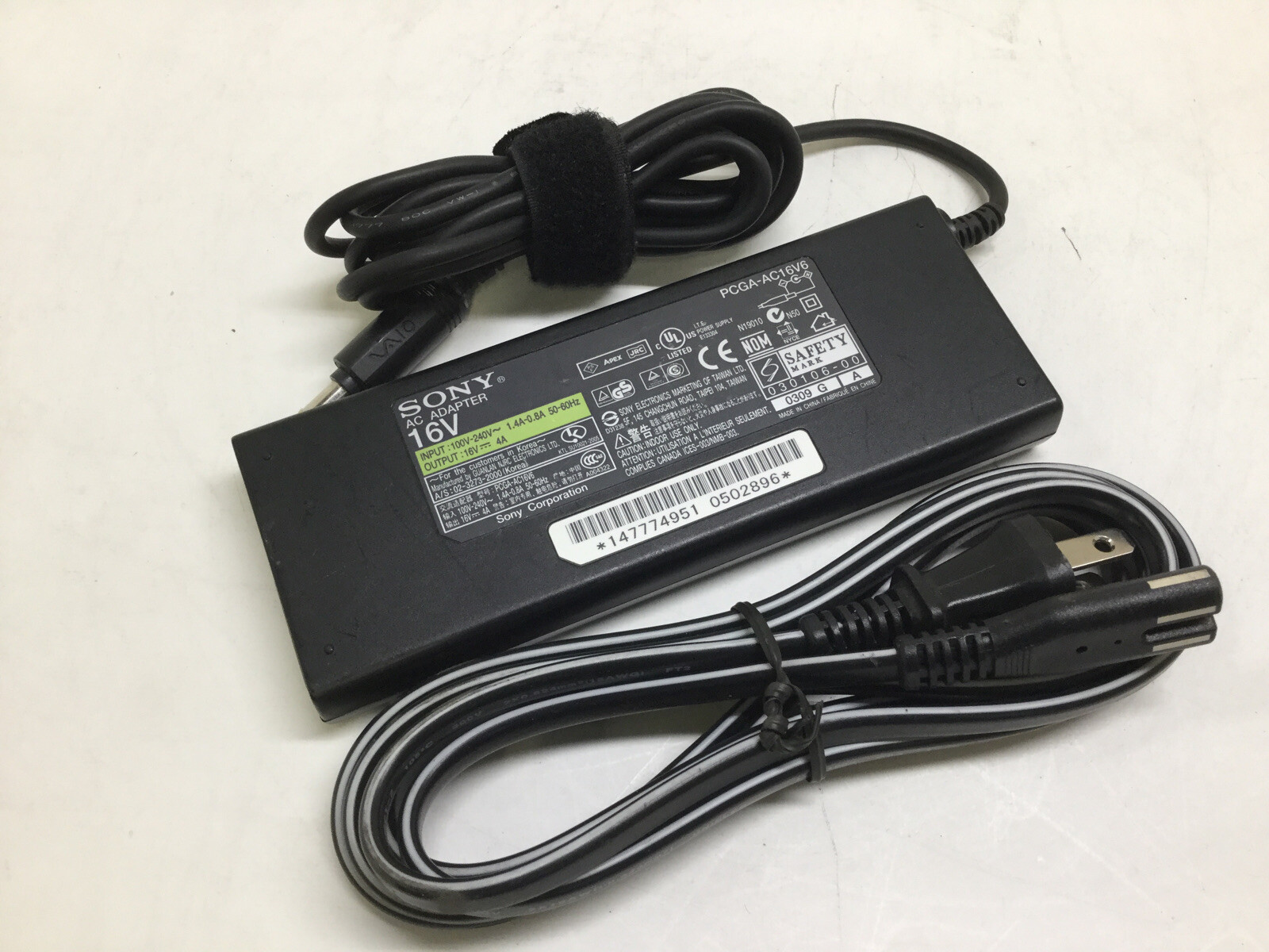 Genuine Sony AC Adapter 65W 16V 4A PCGA-AC16V6 VGN-S360P PCG-V505 For Sony VAIO
