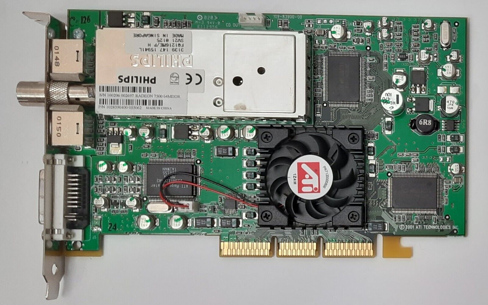 ATI Radeon 7500 AIW DDR AGP Graphics Card (64MB, Retro, 2001)