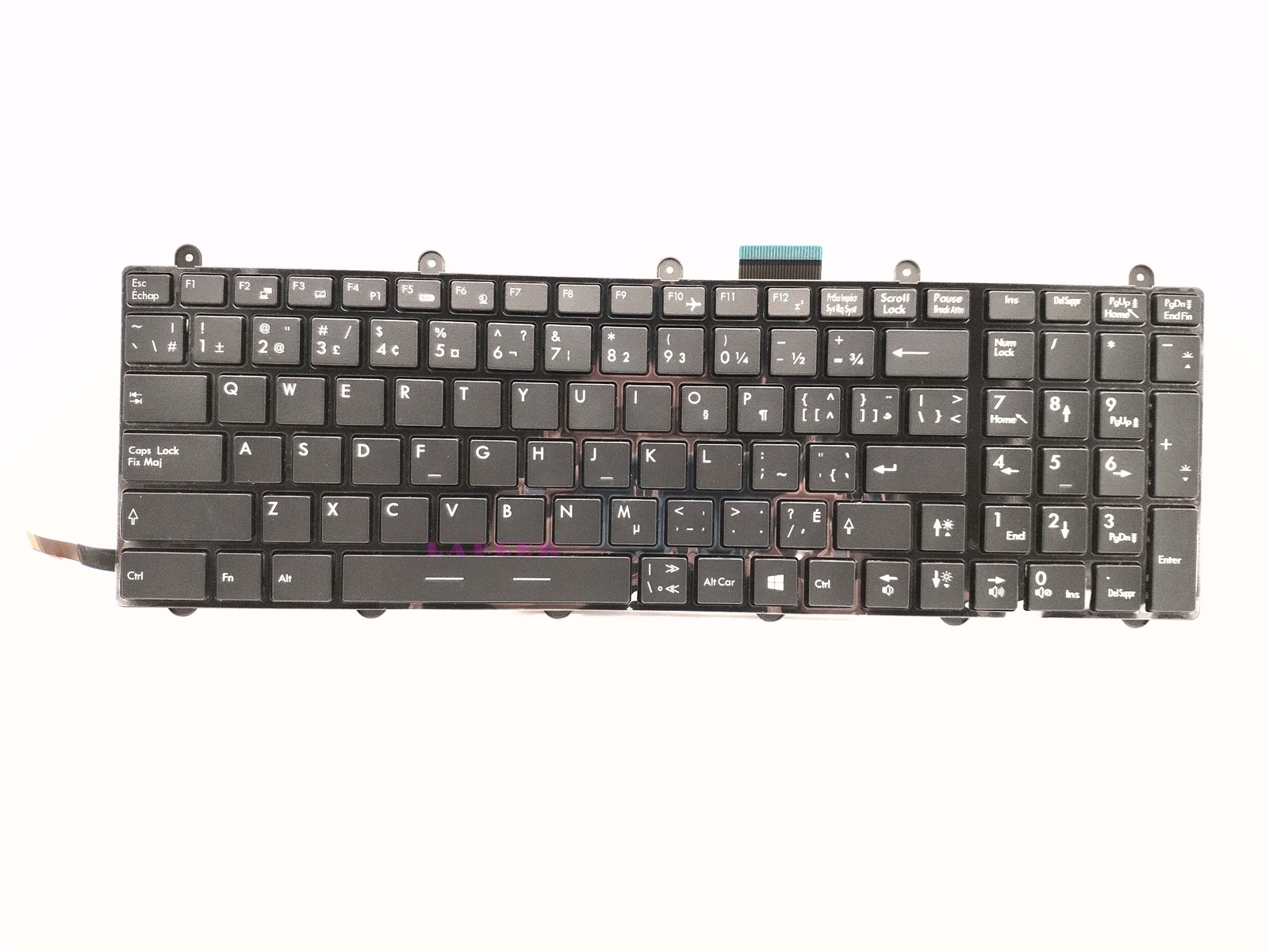 English-Canadian French keyboard for MSI GT70 2PC/GT70 2PE/GT70 2QD Dominator