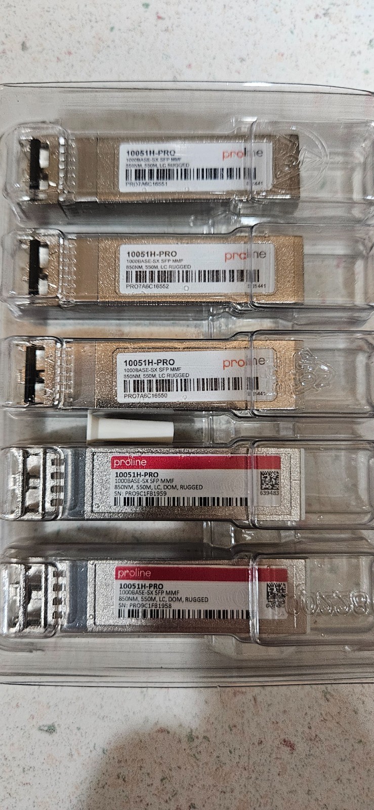 NEW/used Extreme Networks 10051H 1G-SFP SX 850nm 900940-10-02 SEALED (lot of 5)