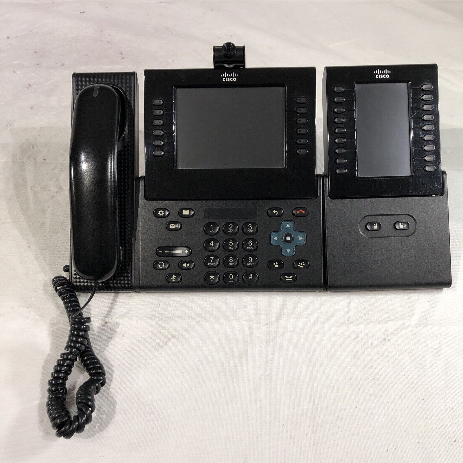 Cisco CP-9971 Unified VoIP Color Display Phone w/ VXC-2111 W/ Key Expansion Mod