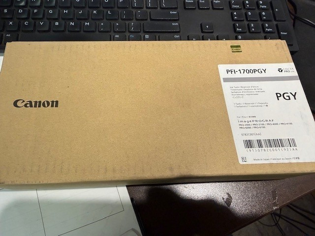 Canon PFI-1700 PGY  0782C001AA - NEW SEALED BOX   EXP 01-2024