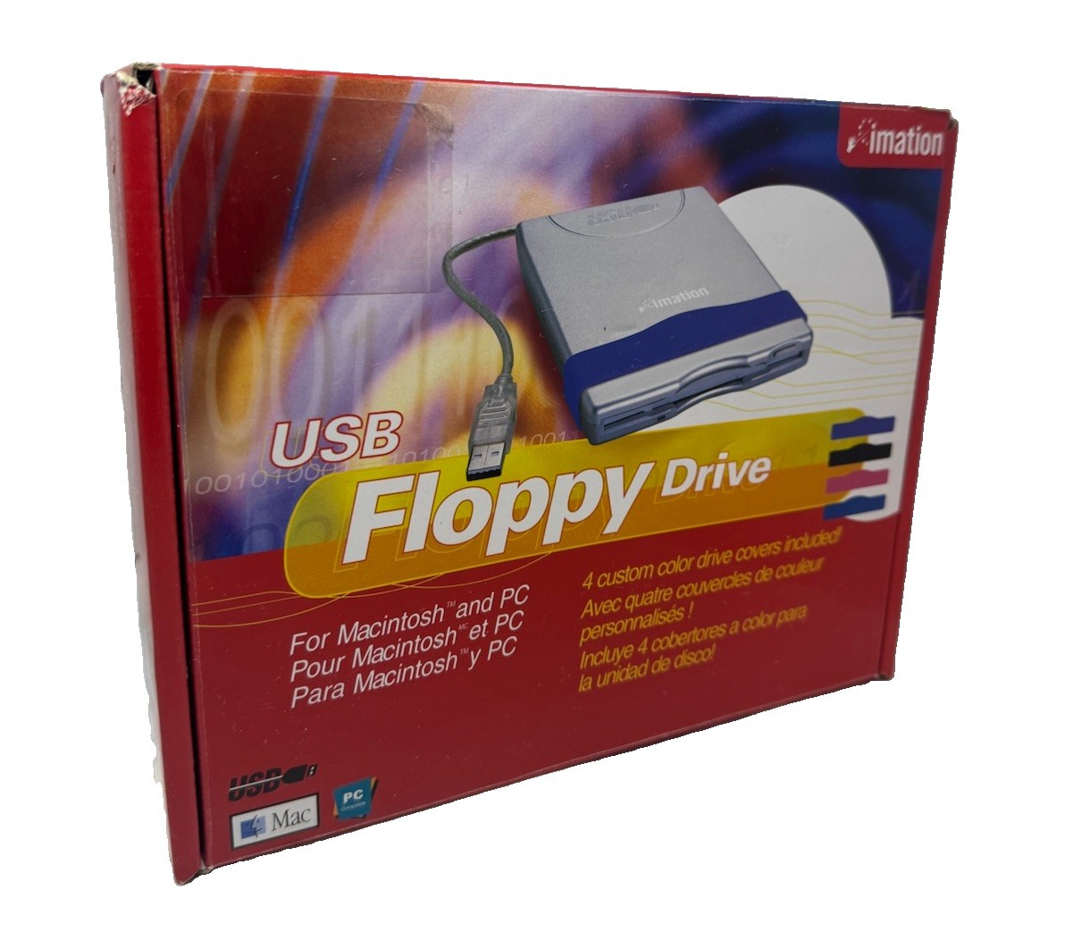 Open Box Vintage D353FUE Imation USB Floppy Drive Sealed PC / Mac