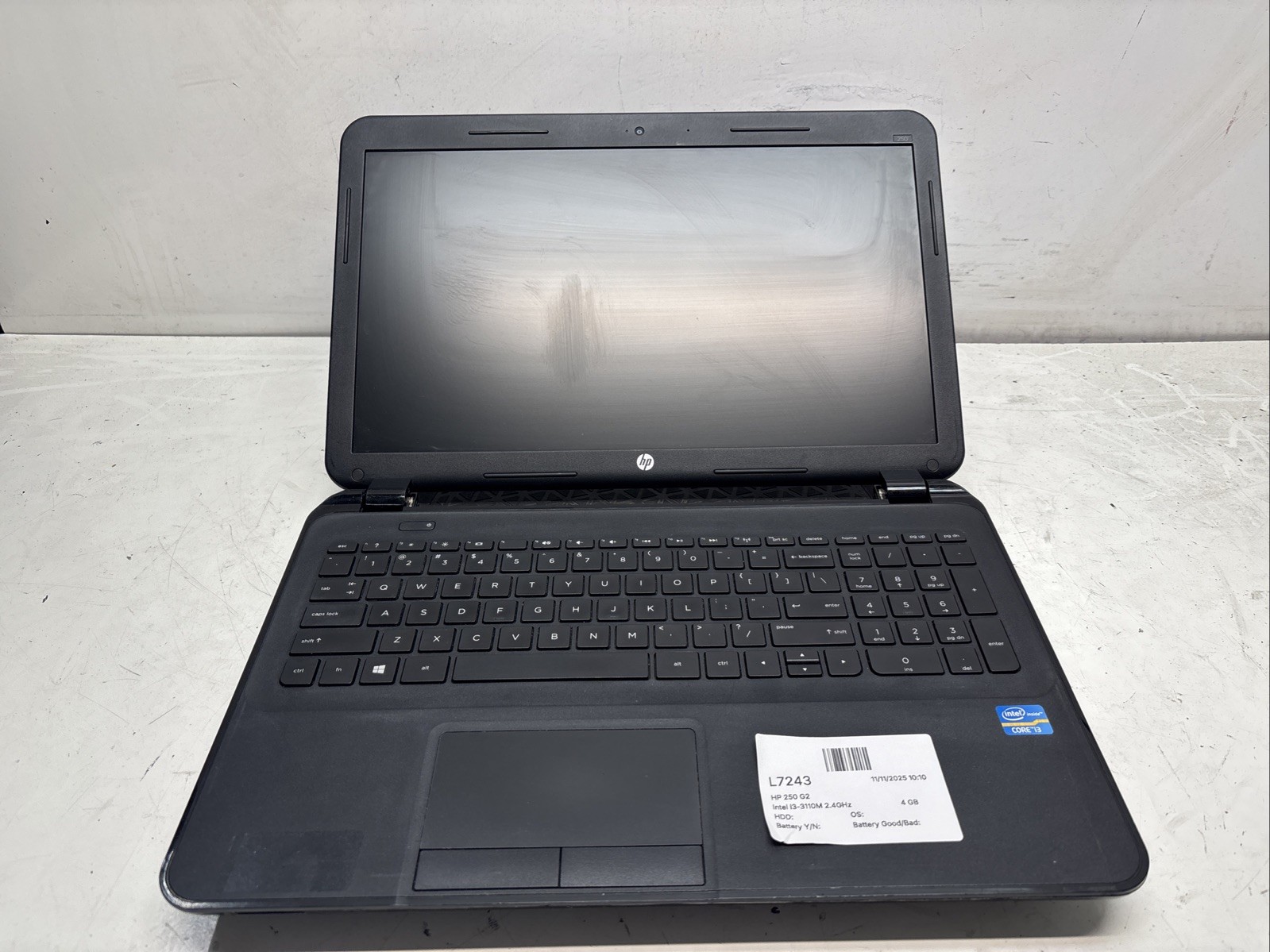 HP 250 G2 Intel i3-3110M 2.4GHz 4 GB NO HDD