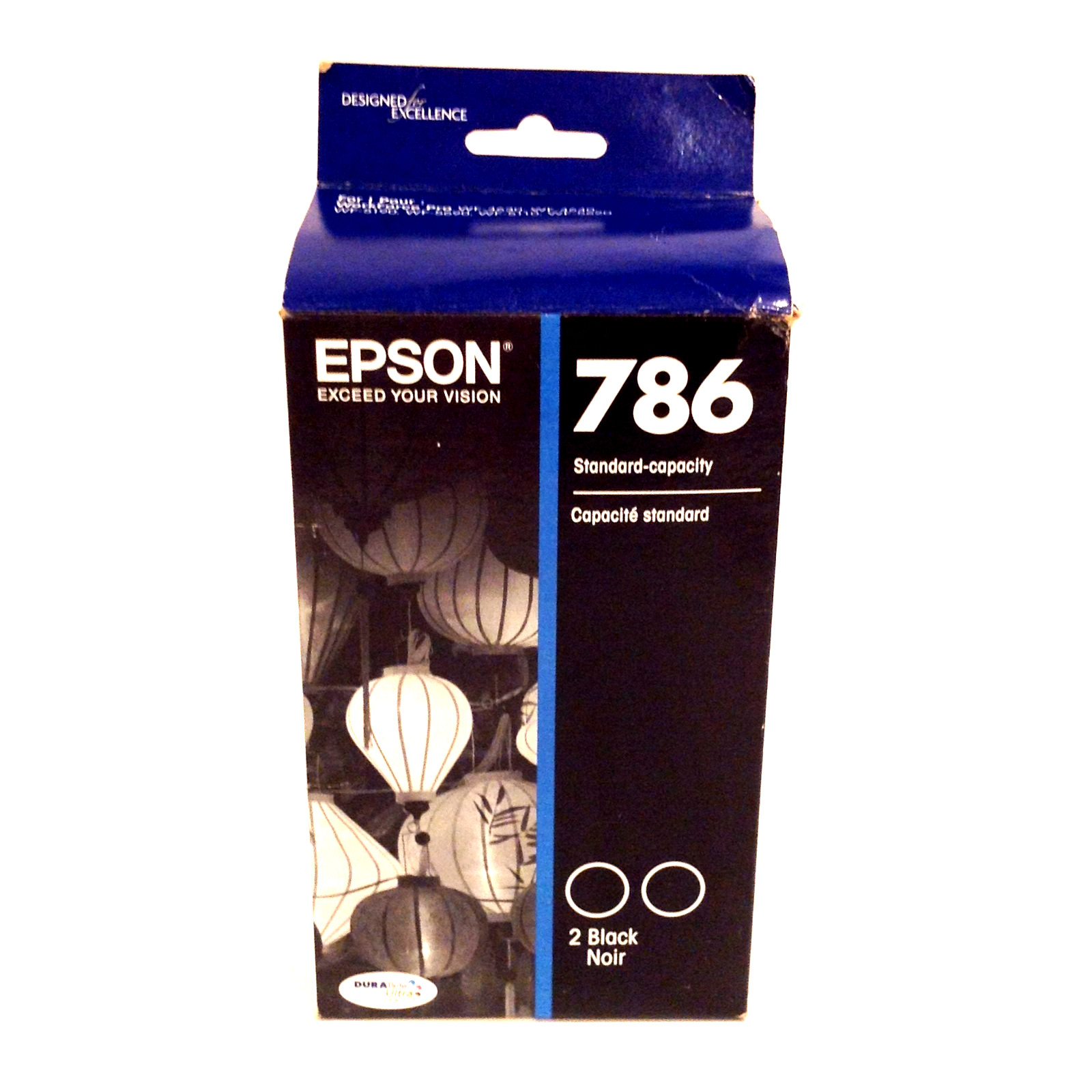 Genuine Epson 786 T786120-D2 Black Ink Cartridges 2 -Pack Sealed Box NEW 01/2026
