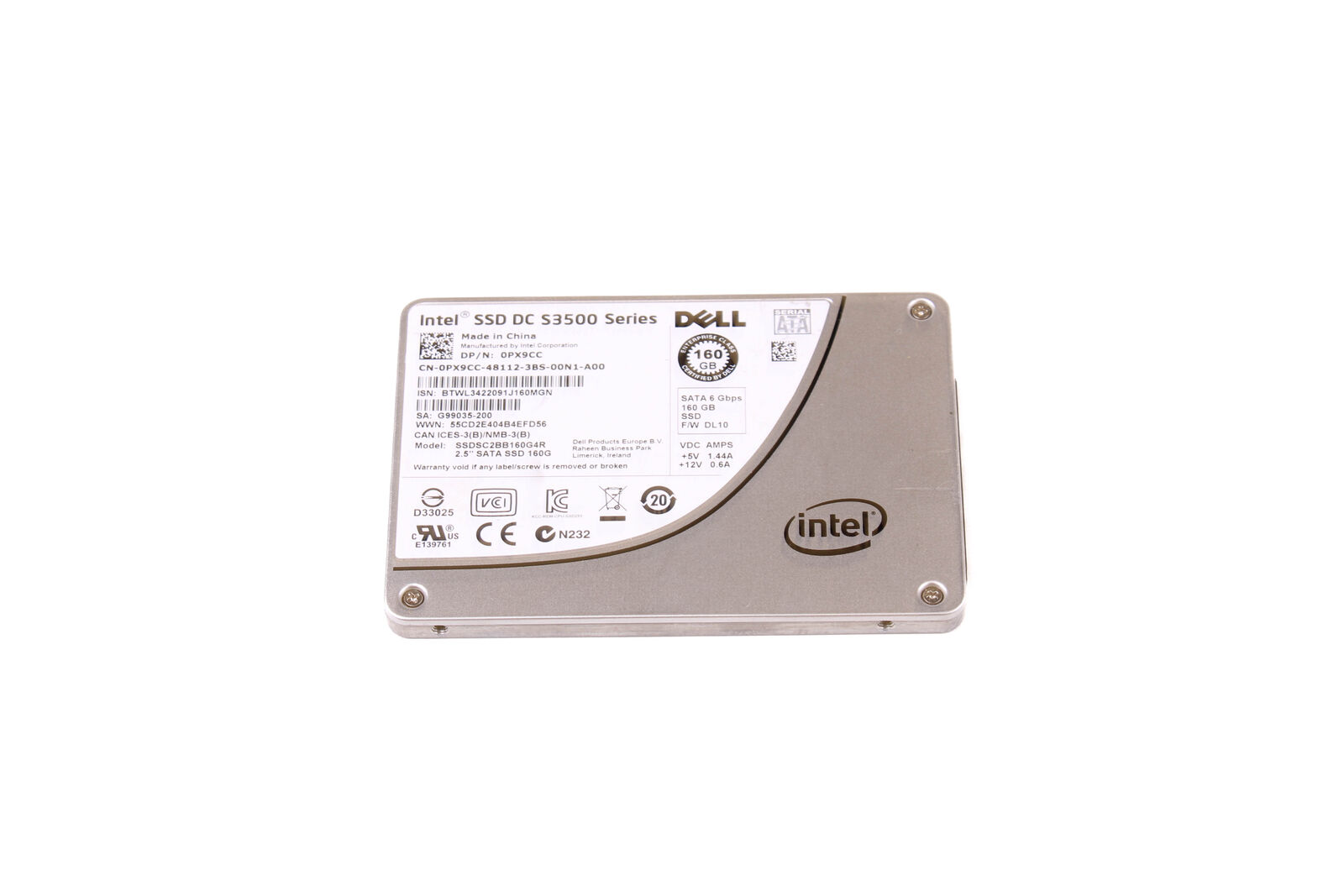 Intel DC 0PX9CC S3520 160GB SATA S 2.5