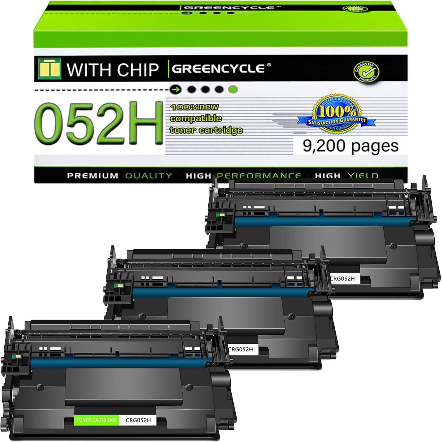 3PK CRG 052H Toner Fits for Canon image CLASS MF426dw MF424dw MF429dw LBP214dw