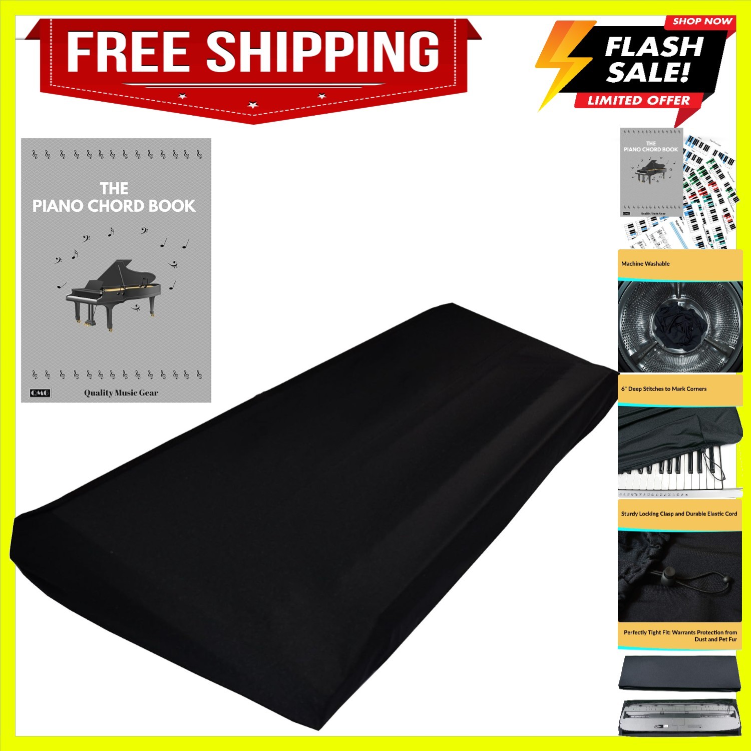 Stretchable Keyboard Dust Cover for 61 Key-keyboard: Best for all Digital Pia...