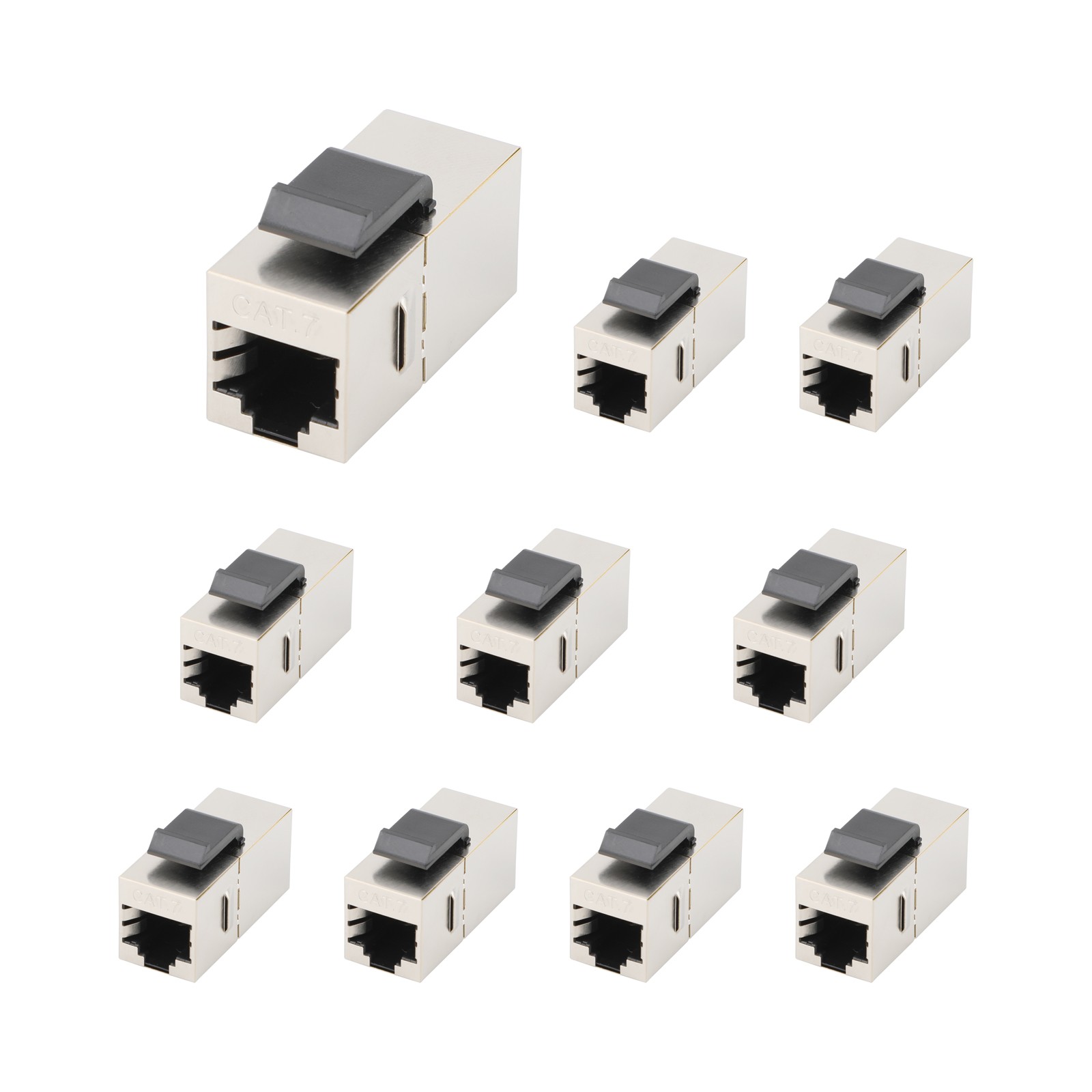10/25Pack,Cat6/7 Shielded Coupler RJ45 Ethernet Female to Female Keystone Jack
