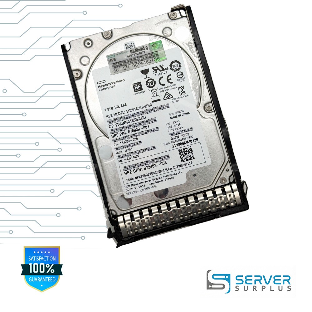 Seagate EG001800JWJNR 1.8TB SAS 2.5 in Enterprise HDD | ST1800MM0129