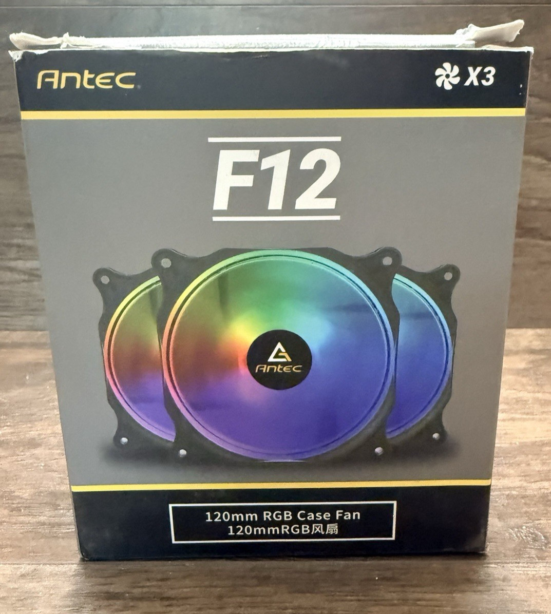 Antec F12 120mm RGB Quiet Cooling Case Fans, 2-Pack NIB