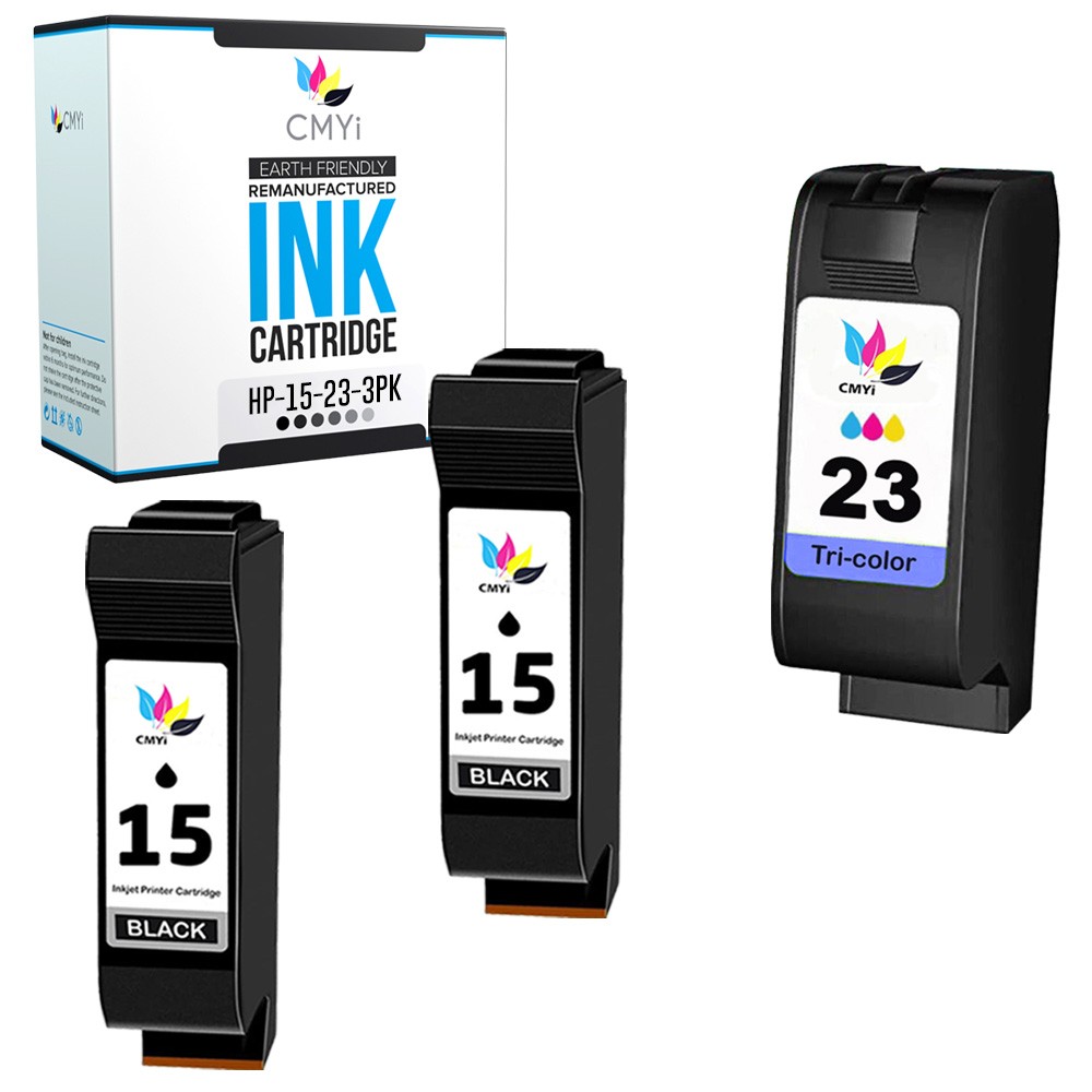 3PK Compatible CMYi HP 15 23 Cartridges Combo Pack for PSC 500 DeskJet 810 810C