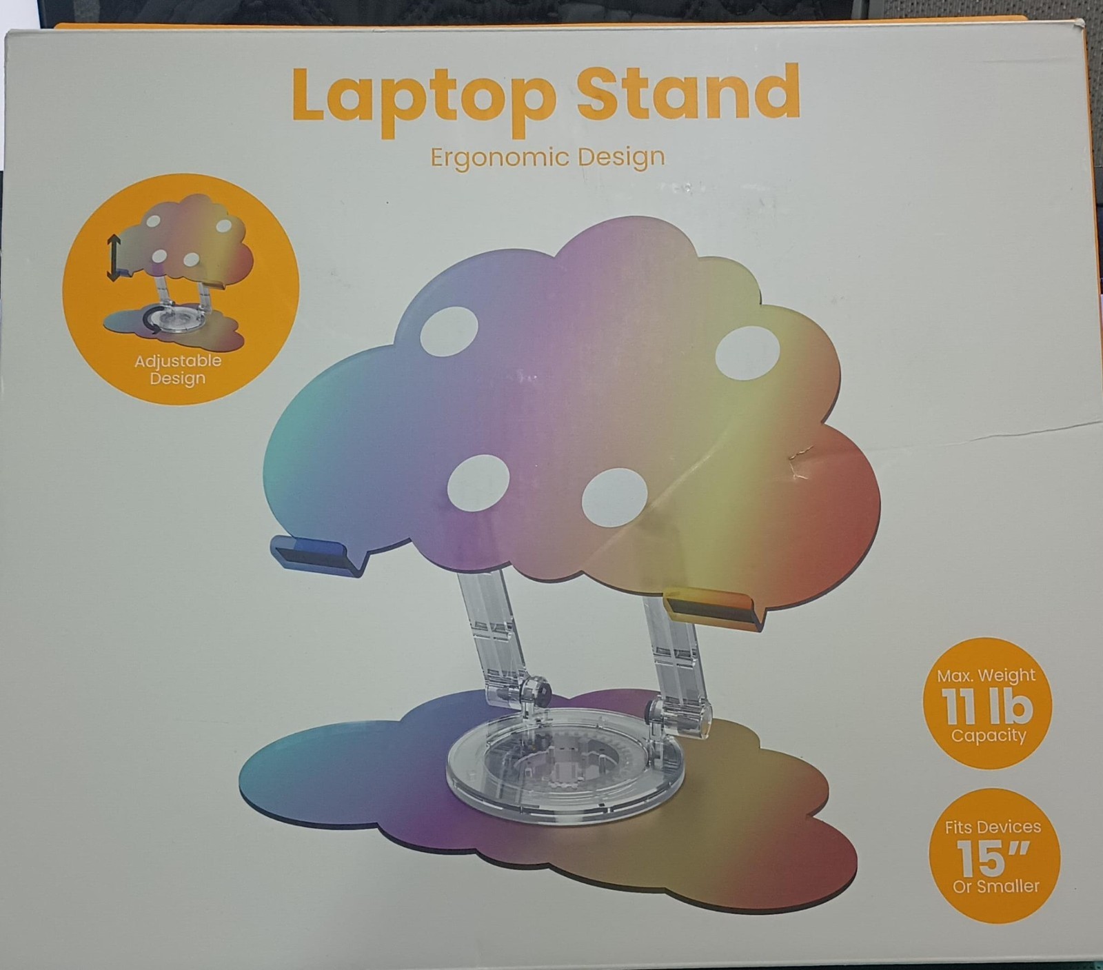 Vivitar Acrylic Laptop Stand - Cloud Iridescent