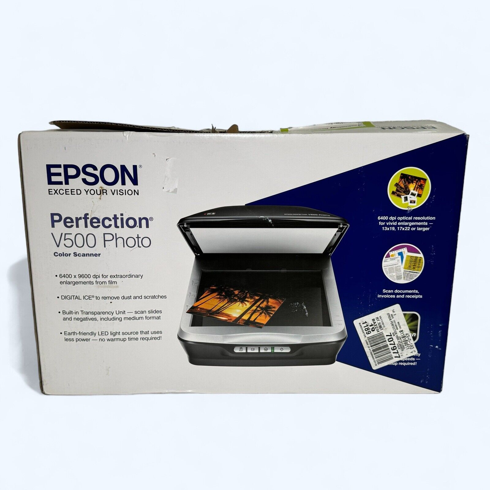 BRAND NEW Epson Perfection V500 Photo Color Flatbed Scanner OPEN BOX