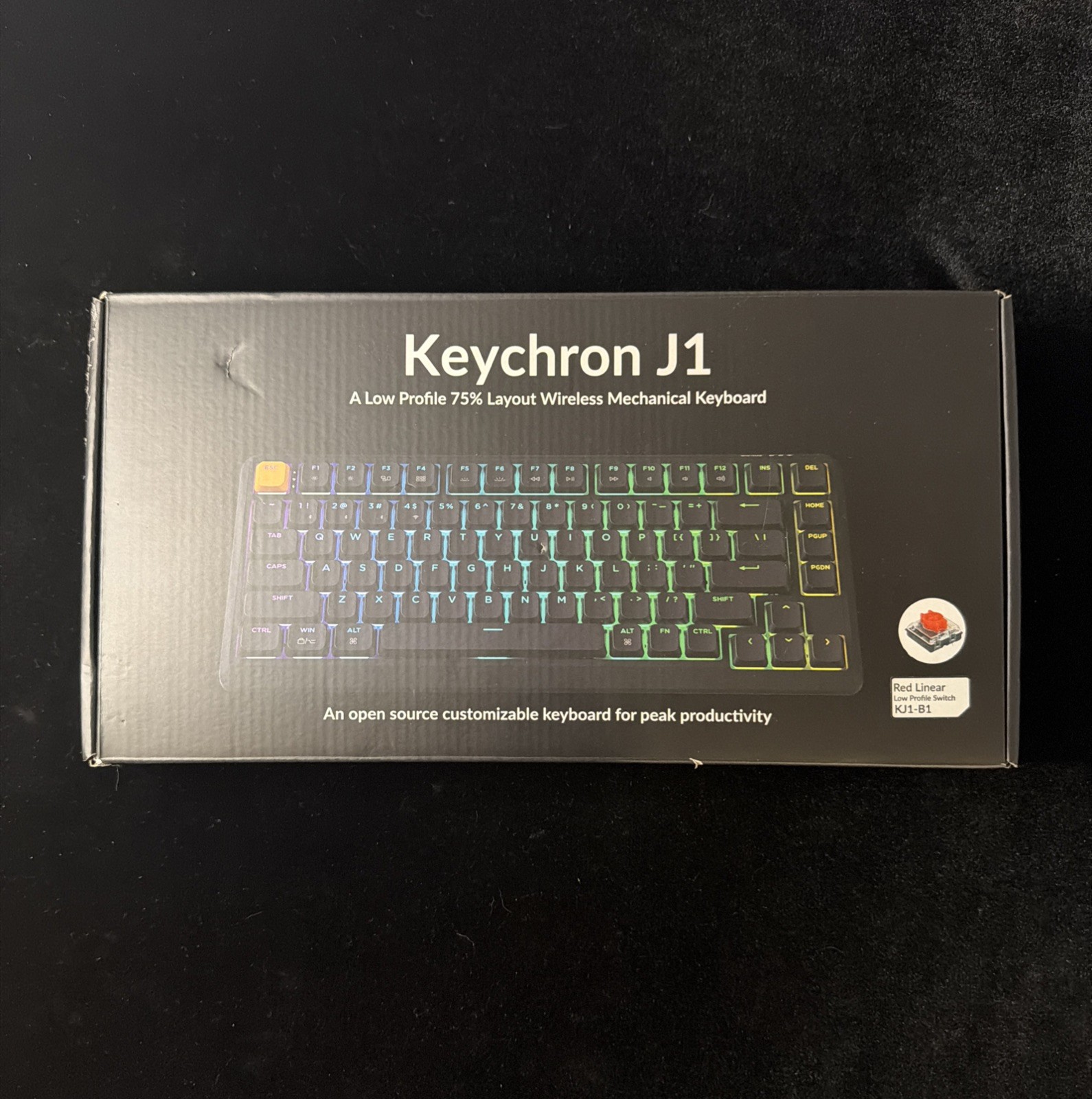 Keychron J1 Low Profile 75% Wireless Mechanical Keyboard, Brown Tactile Switches
