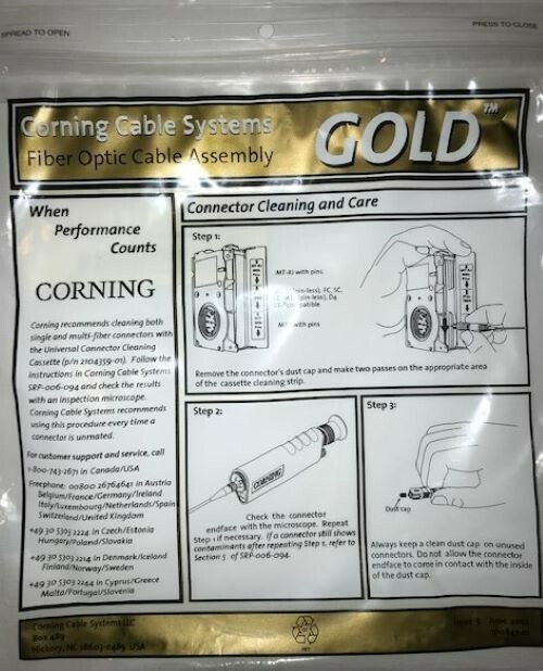 3M, Corning Gold, LC-LC MM, OM4 fiber jumper patch cord Duplex, 50/125.  Qty 10