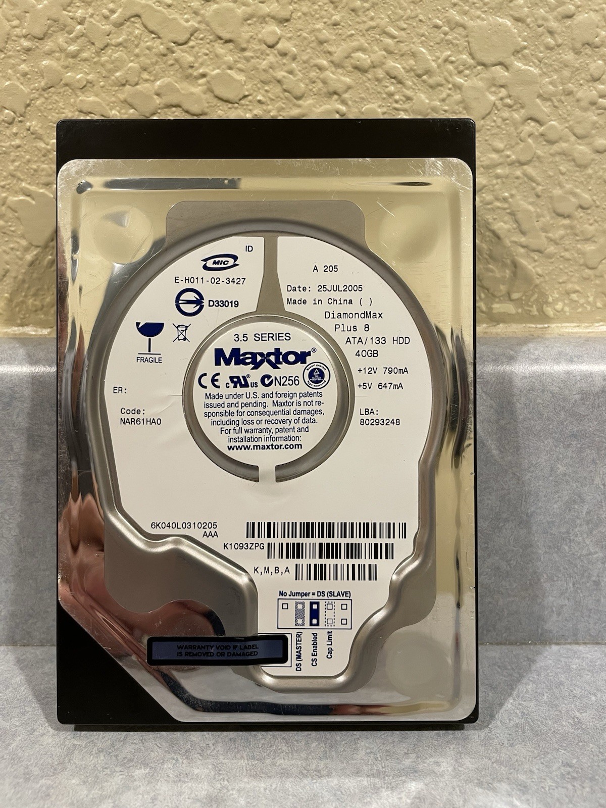 Maxtor E-H011-02-3427 IDE ATA/133 Hard Drive - 40GB - Tested (021)