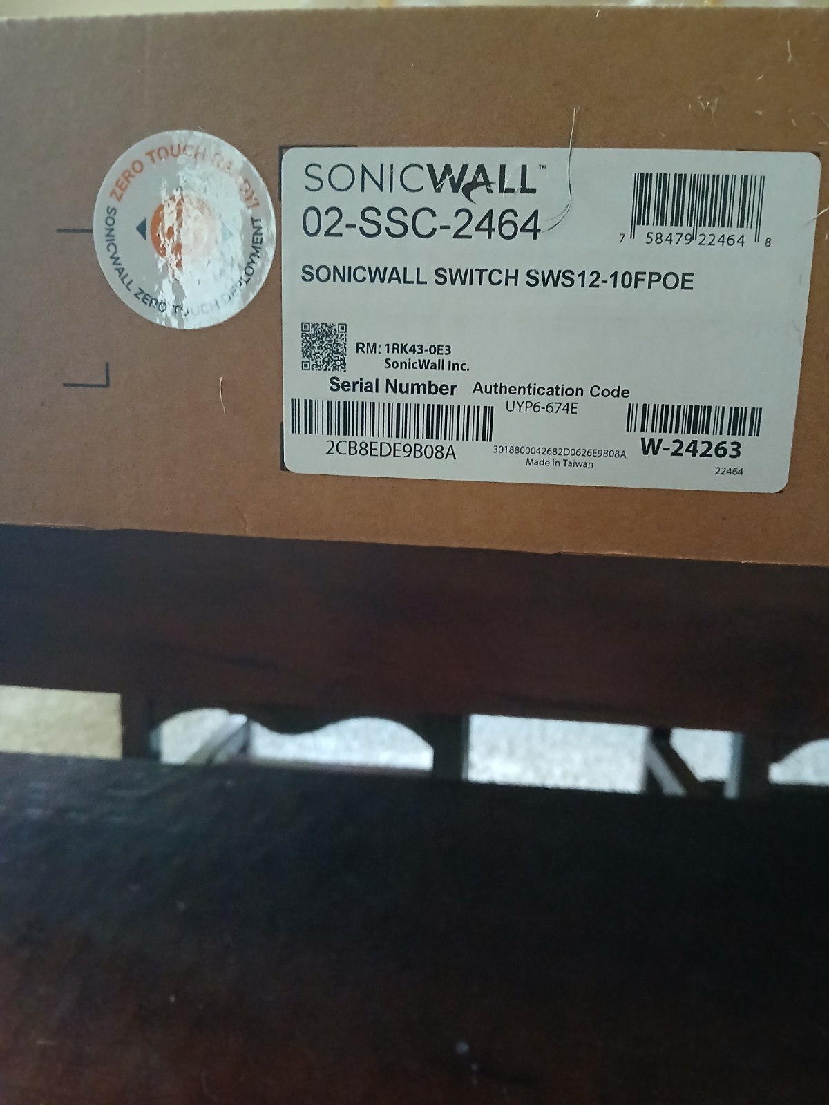 SonicWall SWS12-10FPOE Fully Managed L2 12-Port Gigabit Rack Switch 2464
