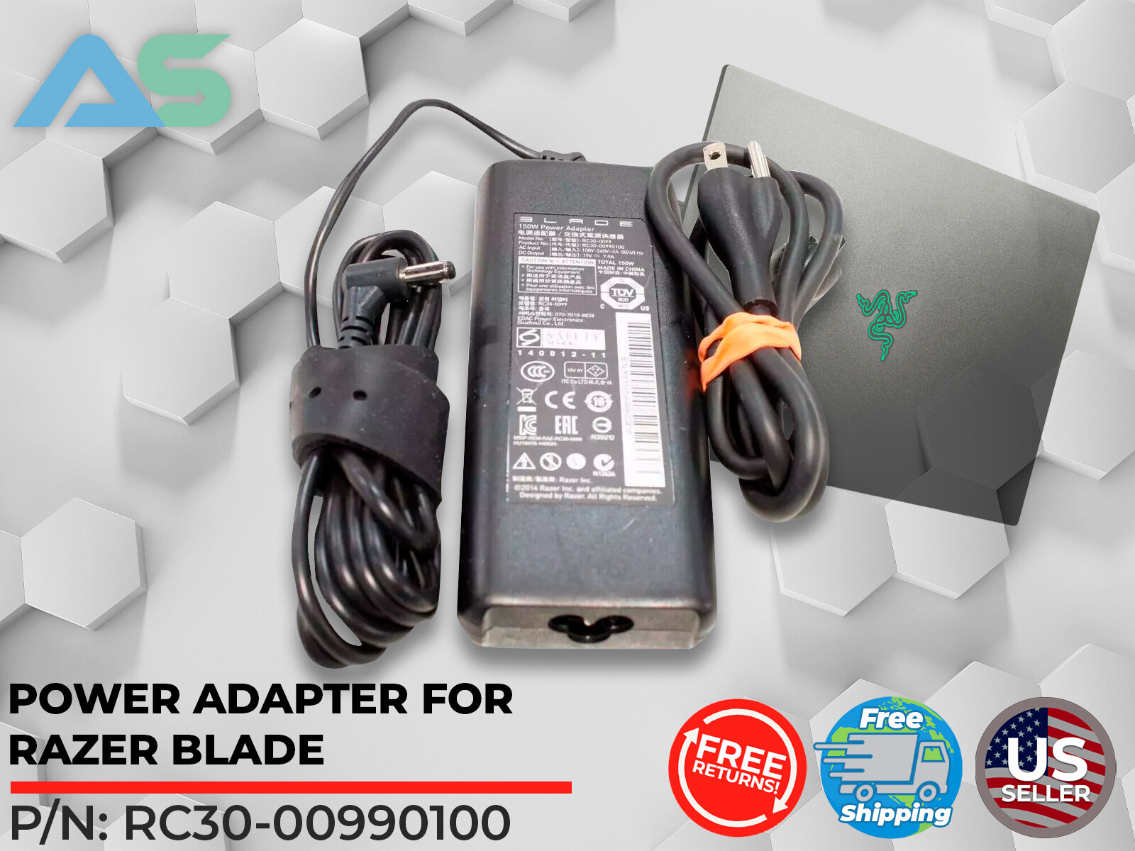 Genuine Razer 150W Power Adapter RC30-0099 Charger for Razer Blade Gaming Laptop