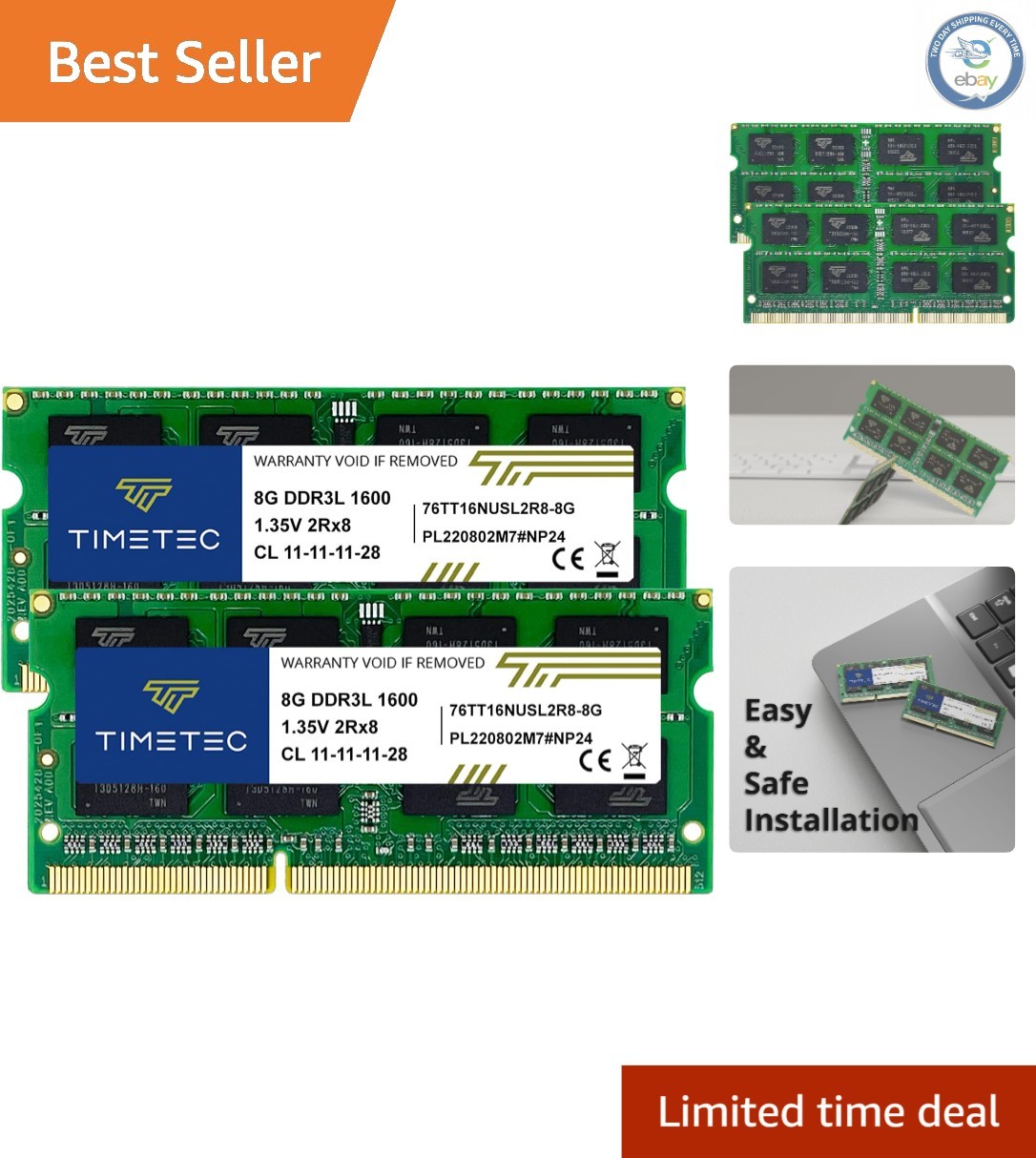 High-Speed 16GB DDR3L SODIMM RAM for Laptop – 1.35V/1.5V Compatibility