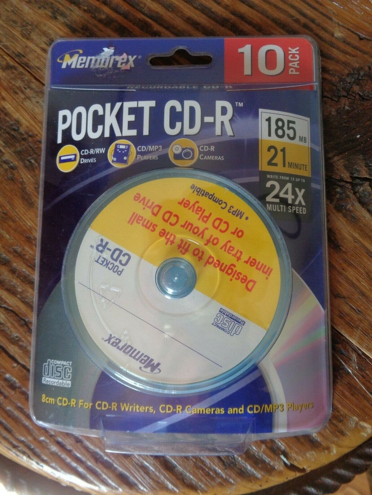 Memorex 185MB/21-Minute 24X Multi Pocket CD-R Media (10-Pack) (Discontinued)