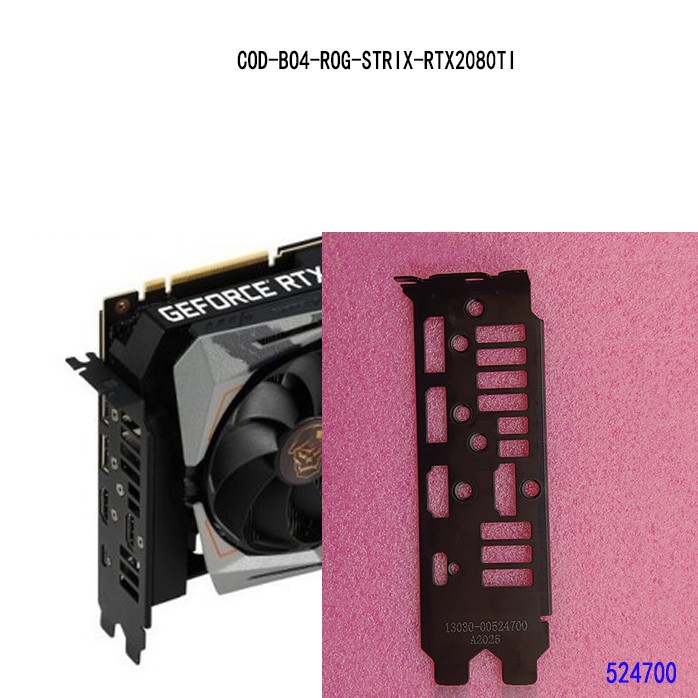 original I/O IO shield for ASUS ROG STRIX-RTX 2080Ti-11G-GAMING Backplate