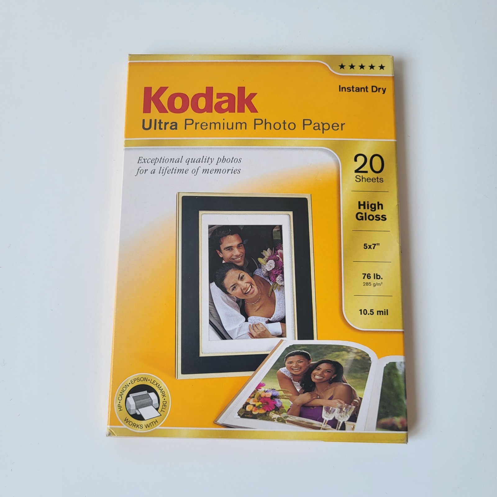 Kodak Ultra Premium Photo Paper 5x7 High Gloss 18 Sheets Instant Dry