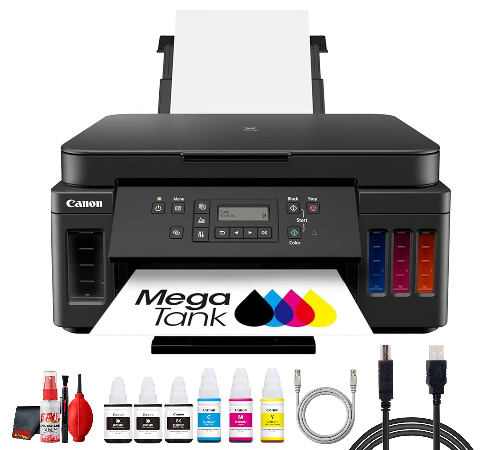 Canon PIXMA G6020 MegaTank All in One Printer Wireless Bundle