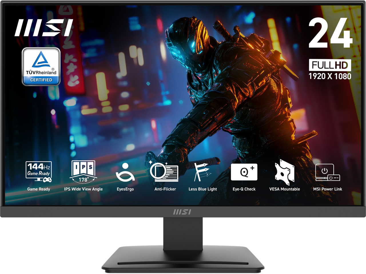 MSI 24 inch Full HD 144Hz IPS with AMD FreeSync 1ms HDR Ready 102% sRGB LCD
