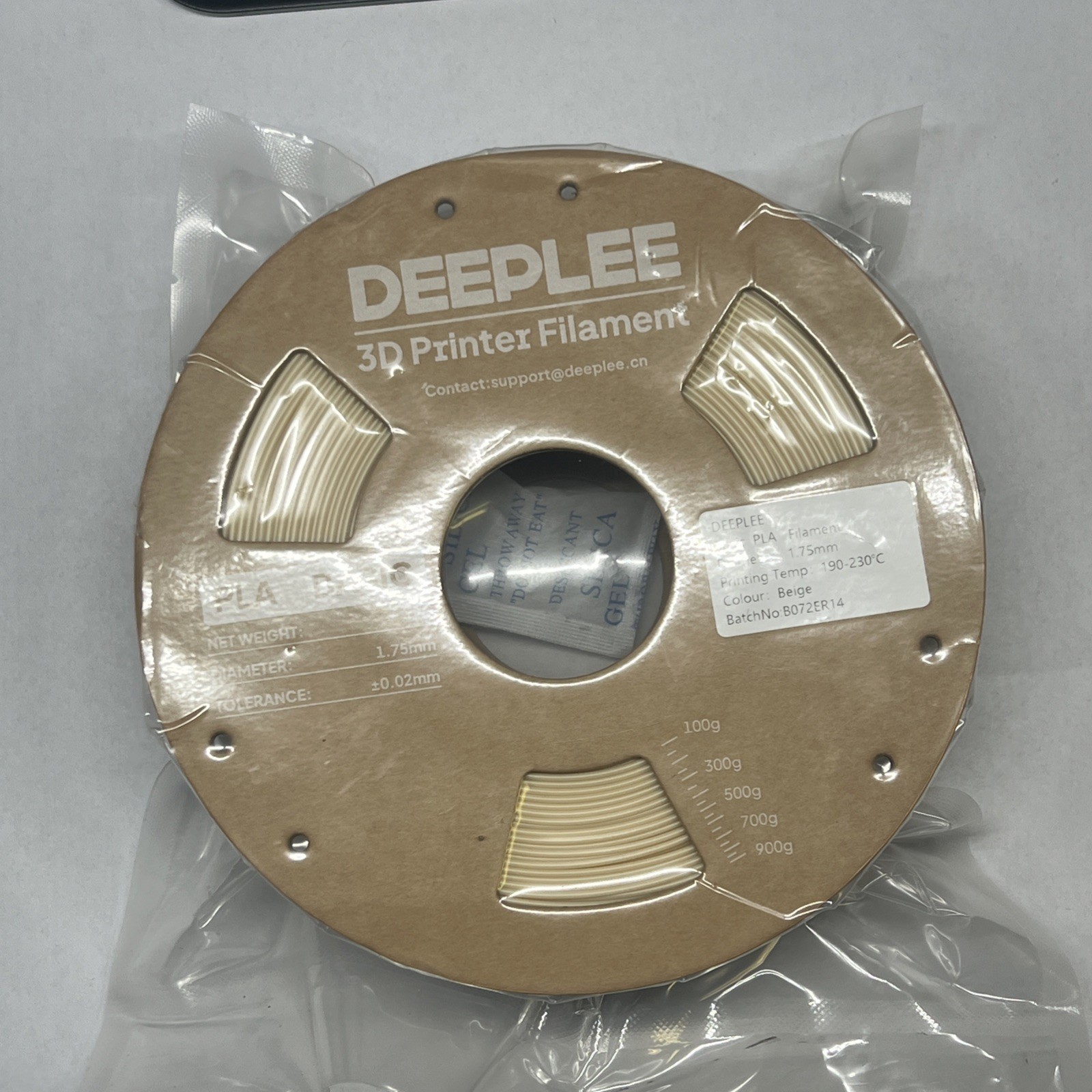 Deeplee 3D Printer Filament 1.75 PLA Basic Beige