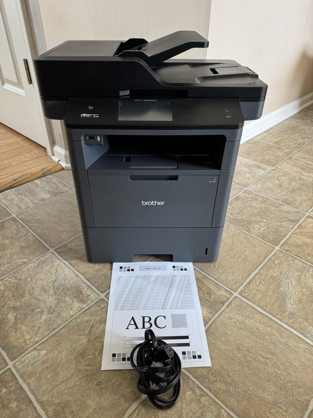 Brother MFC-L6800DW Laser Printer Copier Scanner 68K Tested NO TONER/DRUM