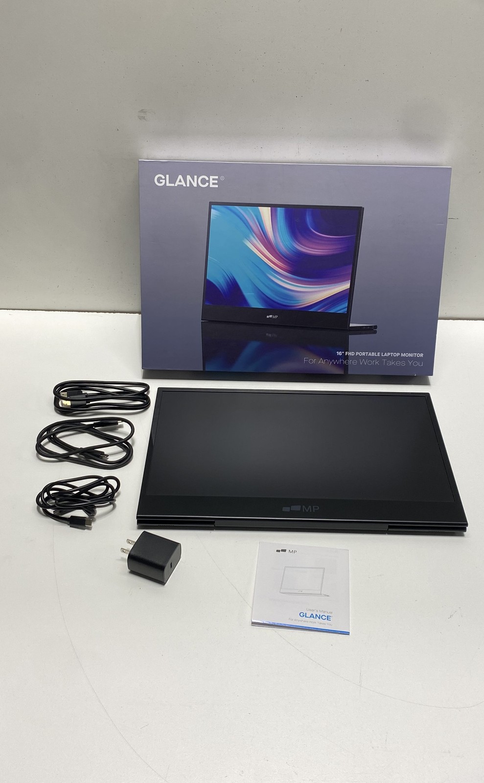 Mobile Pixels Glance 16" FHD Portable Laptop Monitor 101-1009P01 Tested