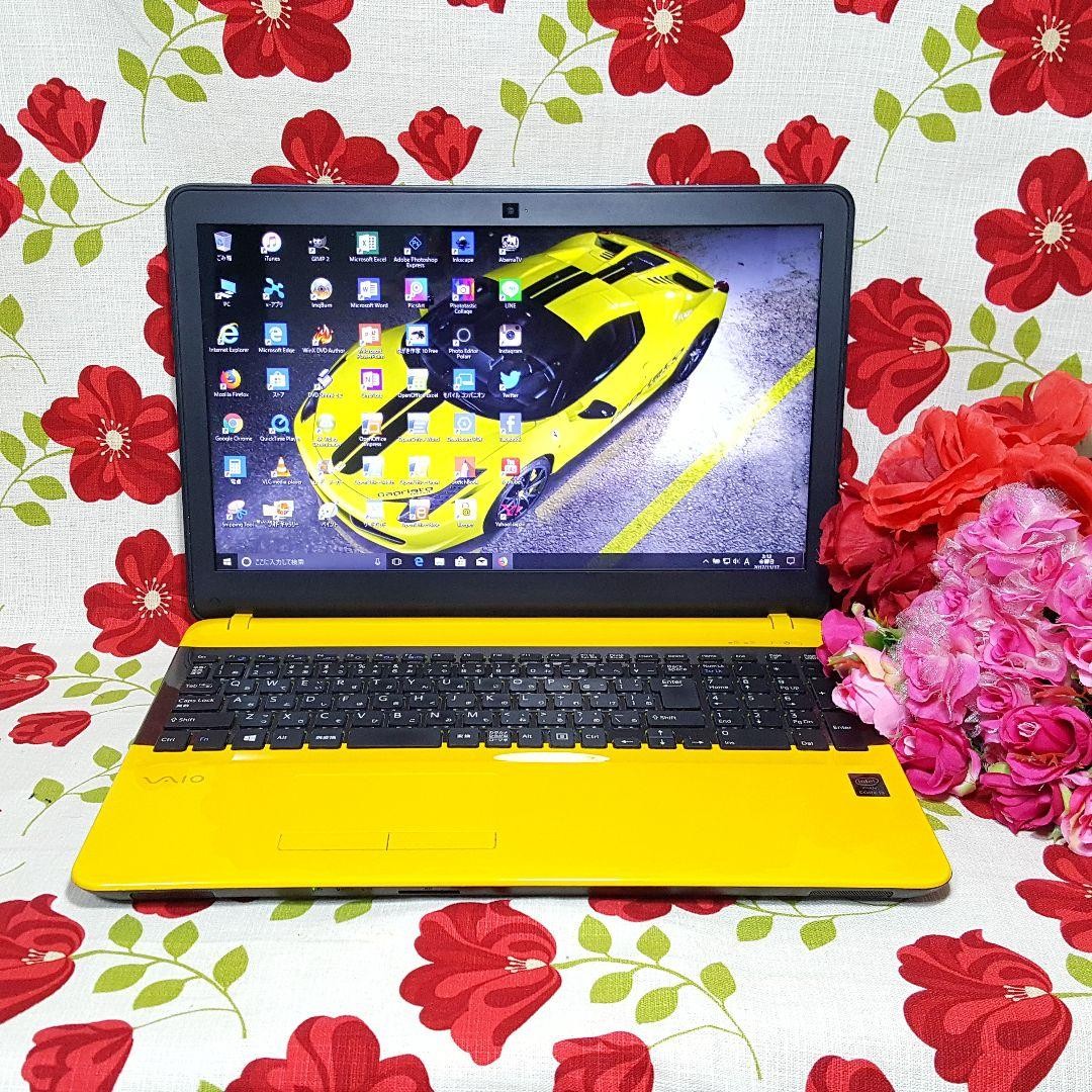SONY VAIO 8GB 240GB SSD Windows 11 15.6in Orange Laptop Used Notebook PC Used