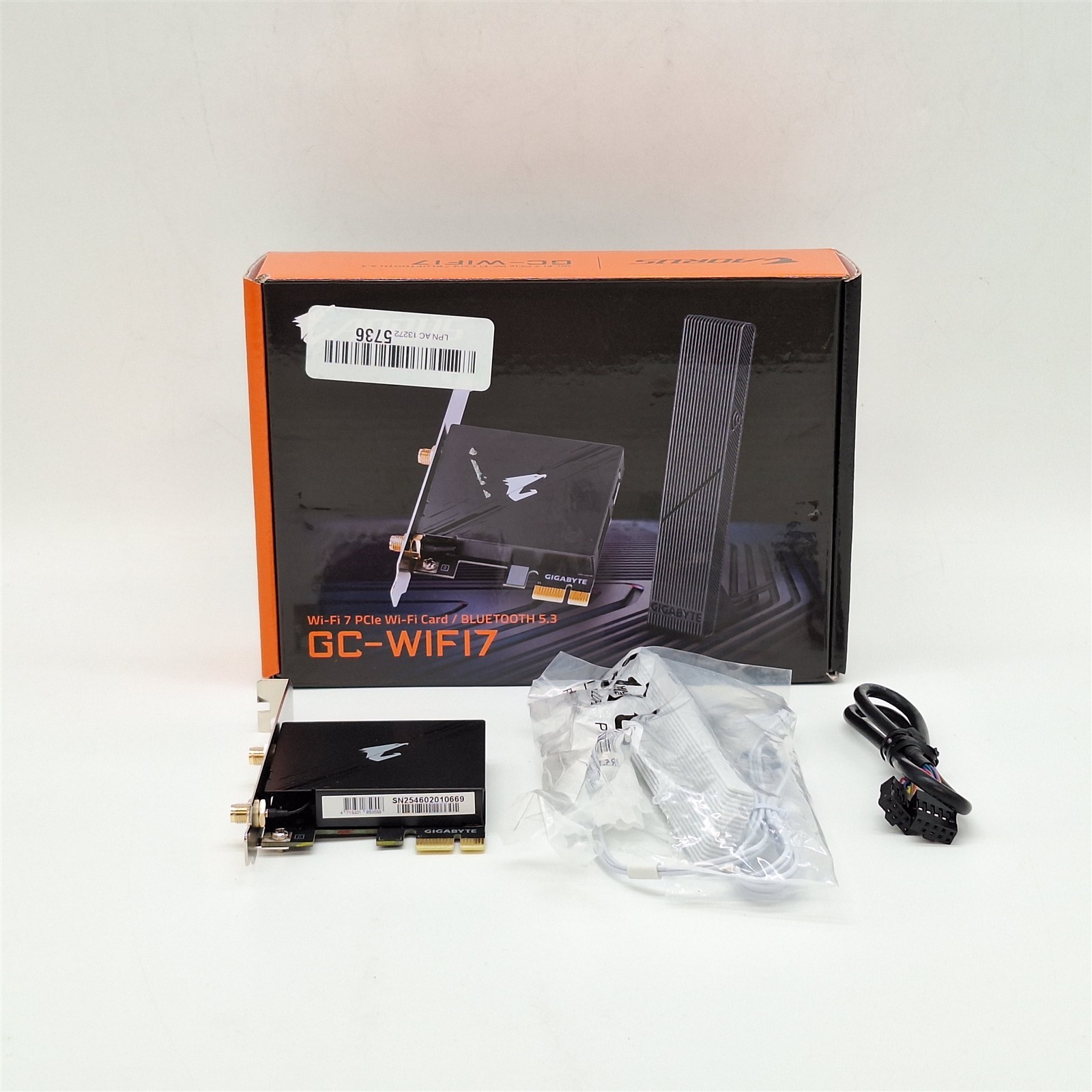 GIGABYTE WiFi 7 GC-WIFI7 802.11/ Tri-Band WiFi/Bluetooth 5.3/PCIe Expansion Card